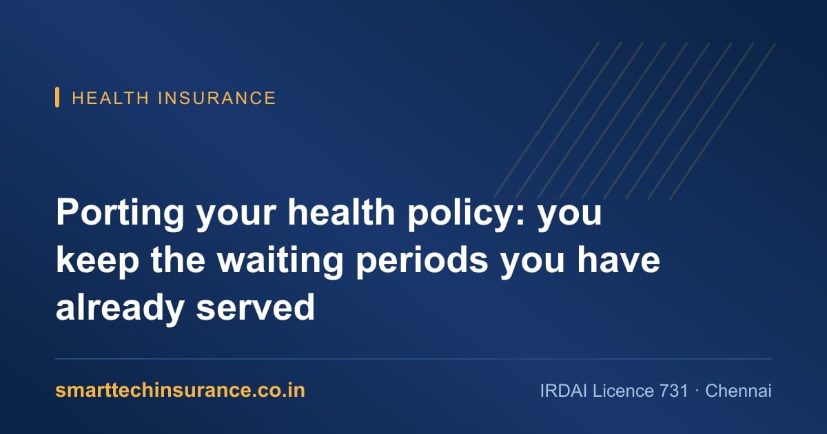 Two health insurance policy documents side by side during a portability switch